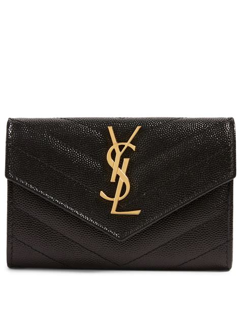 ysl monogram quilted leather wallet on a chain|ysl monogram wallet price.